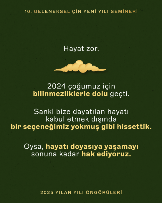 10. Geleneksel Çin Yeni Yılı Semineri: 2025 Yılan Yılı Öngörüleri